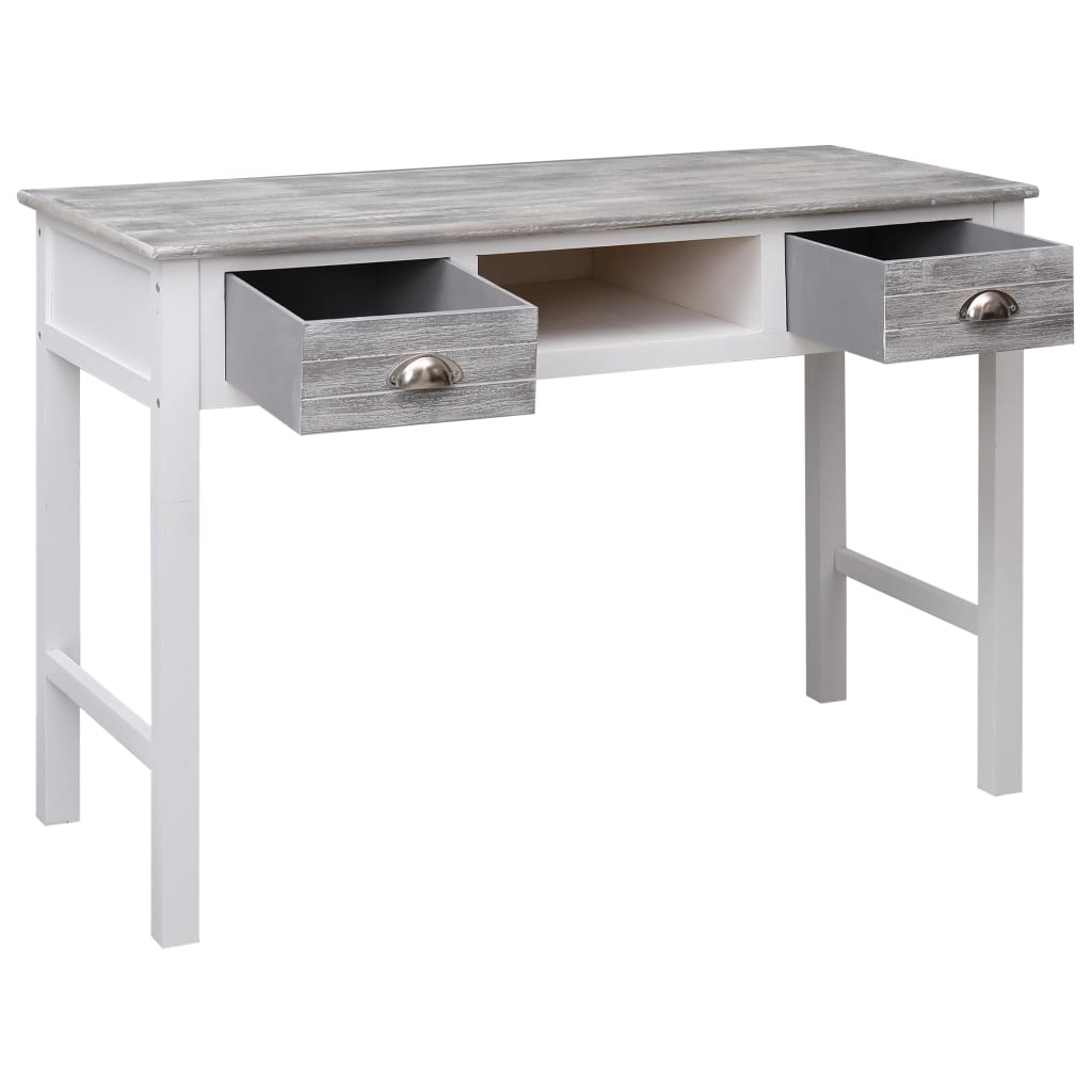 Kirjoituspöytä harmaa 110x45x76 cm puinen - Sisustajankoti.fi
