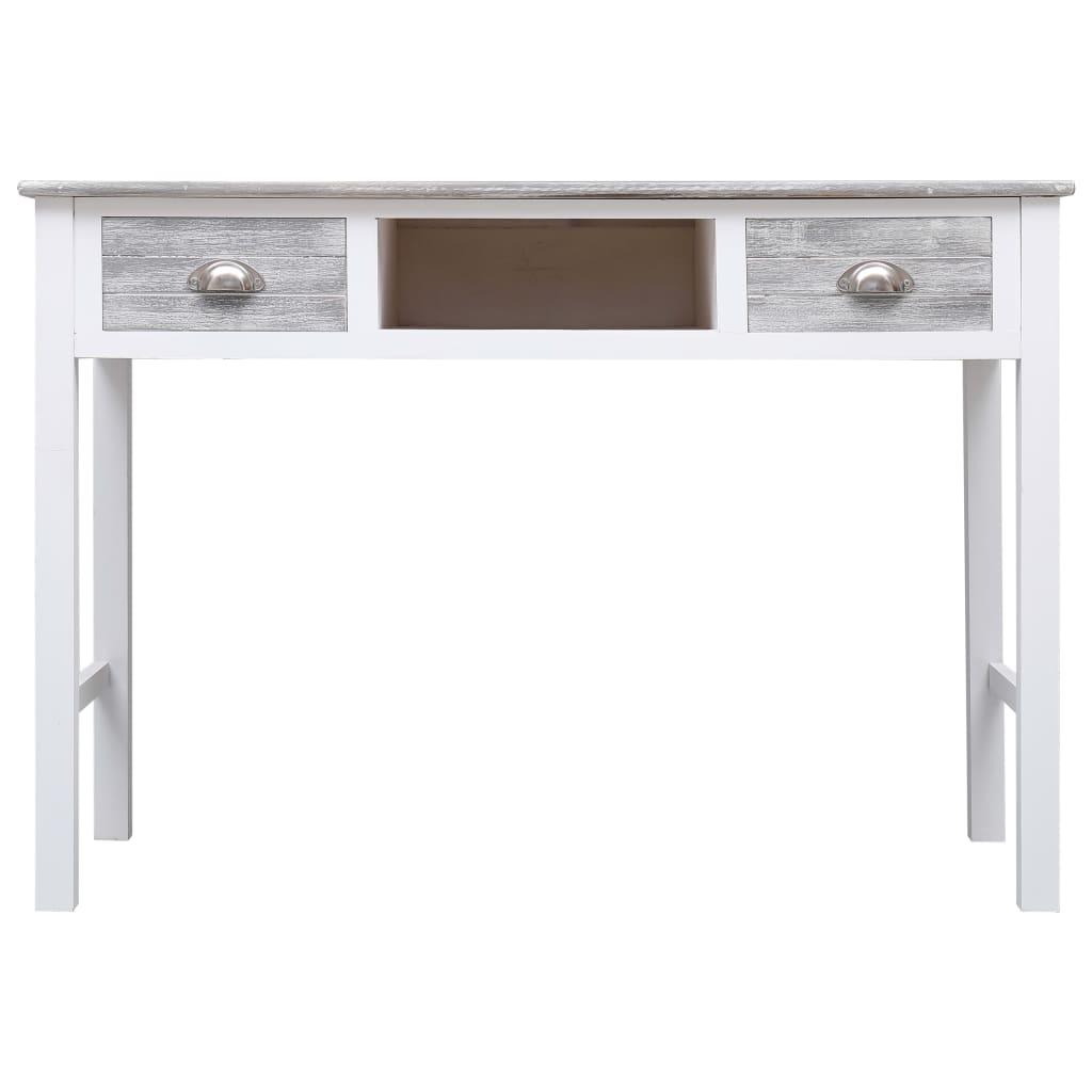 Kirjoituspöytä harmaa 110x45x76 cm puinen - Sisustajankoti.fi