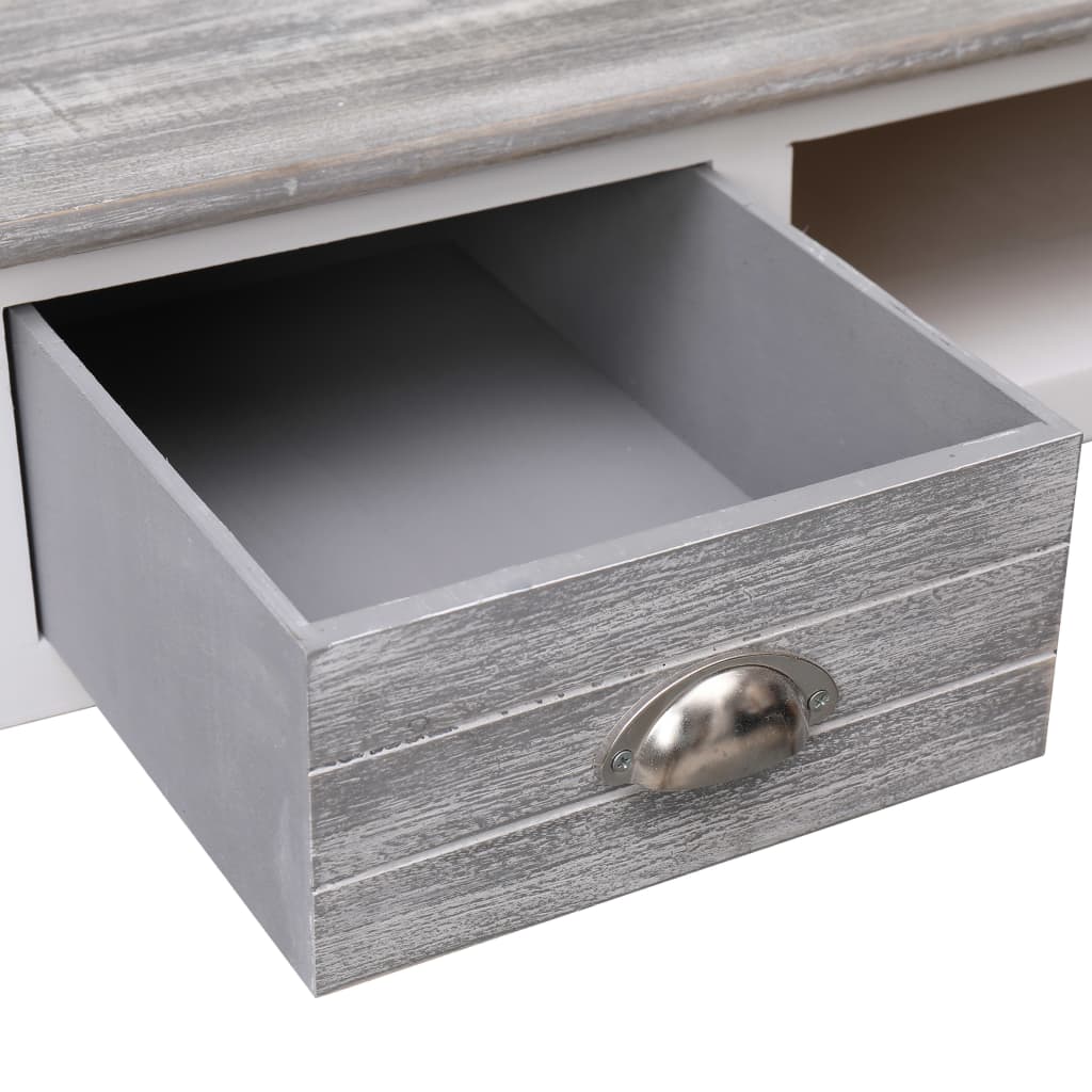 Kirjoituspöytä harmaa 110x45x76 cm puinen - Sisustajankoti.fi
