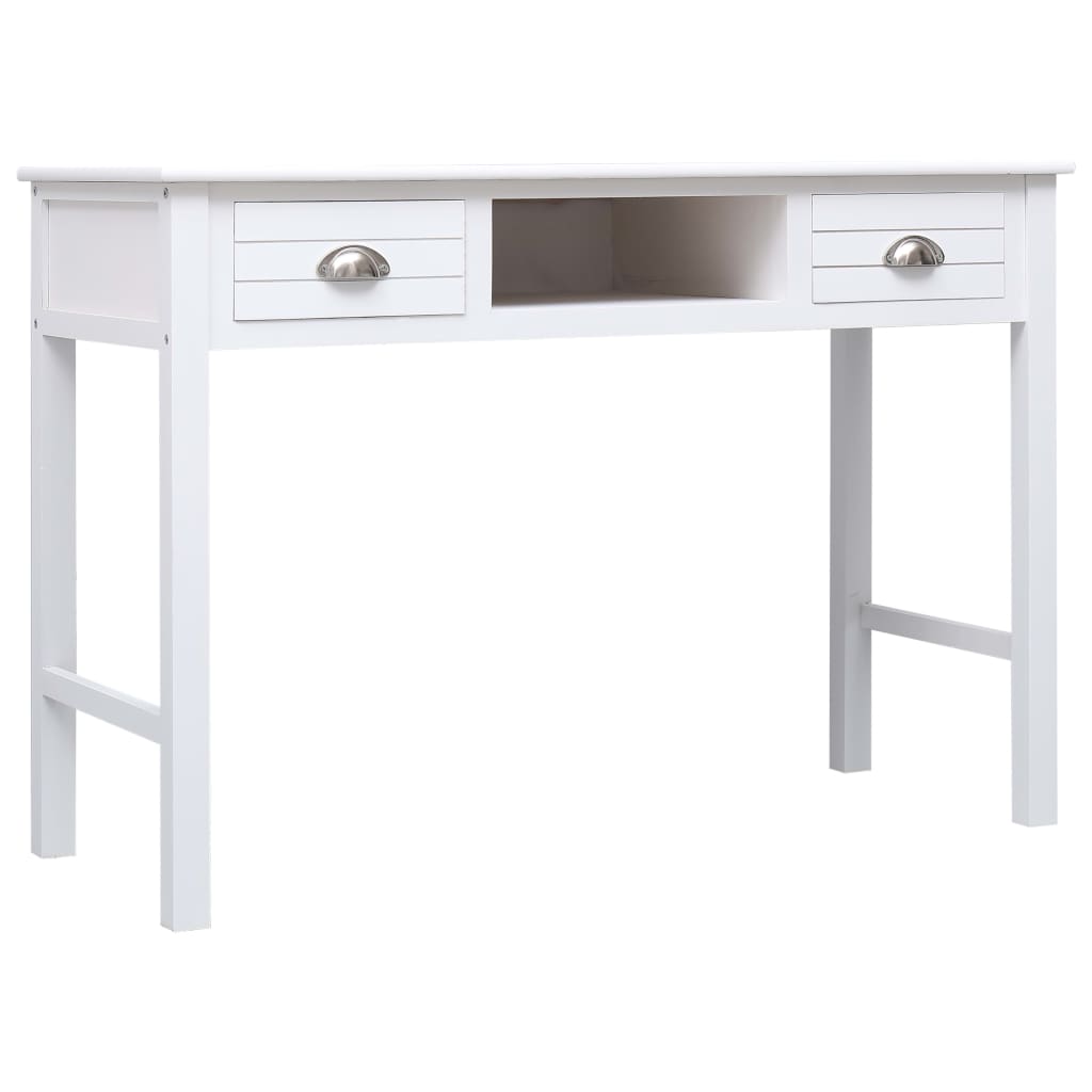 Kirjoituspöytä valkoinen 110x45x76 cm puinen - Sisustajankoti.fi