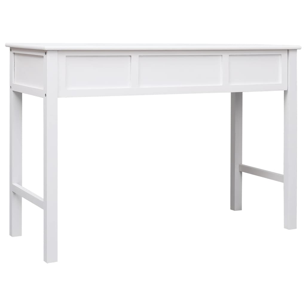 Kirjoituspöytä valkoinen 110x45x76 cm puinen - Sisustajankoti.fi