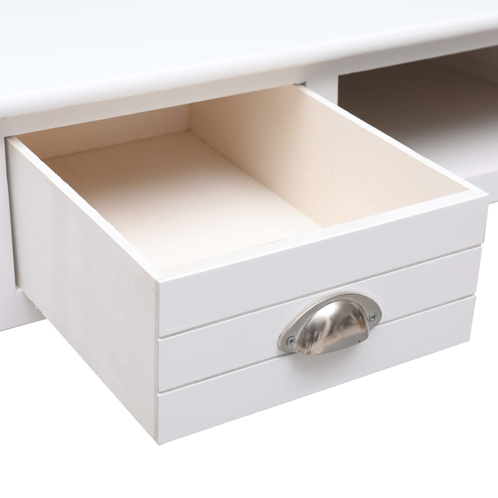 Kirjoituspöytä valkoinen 110x45x76 cm puinen - Sisustajankoti.fi