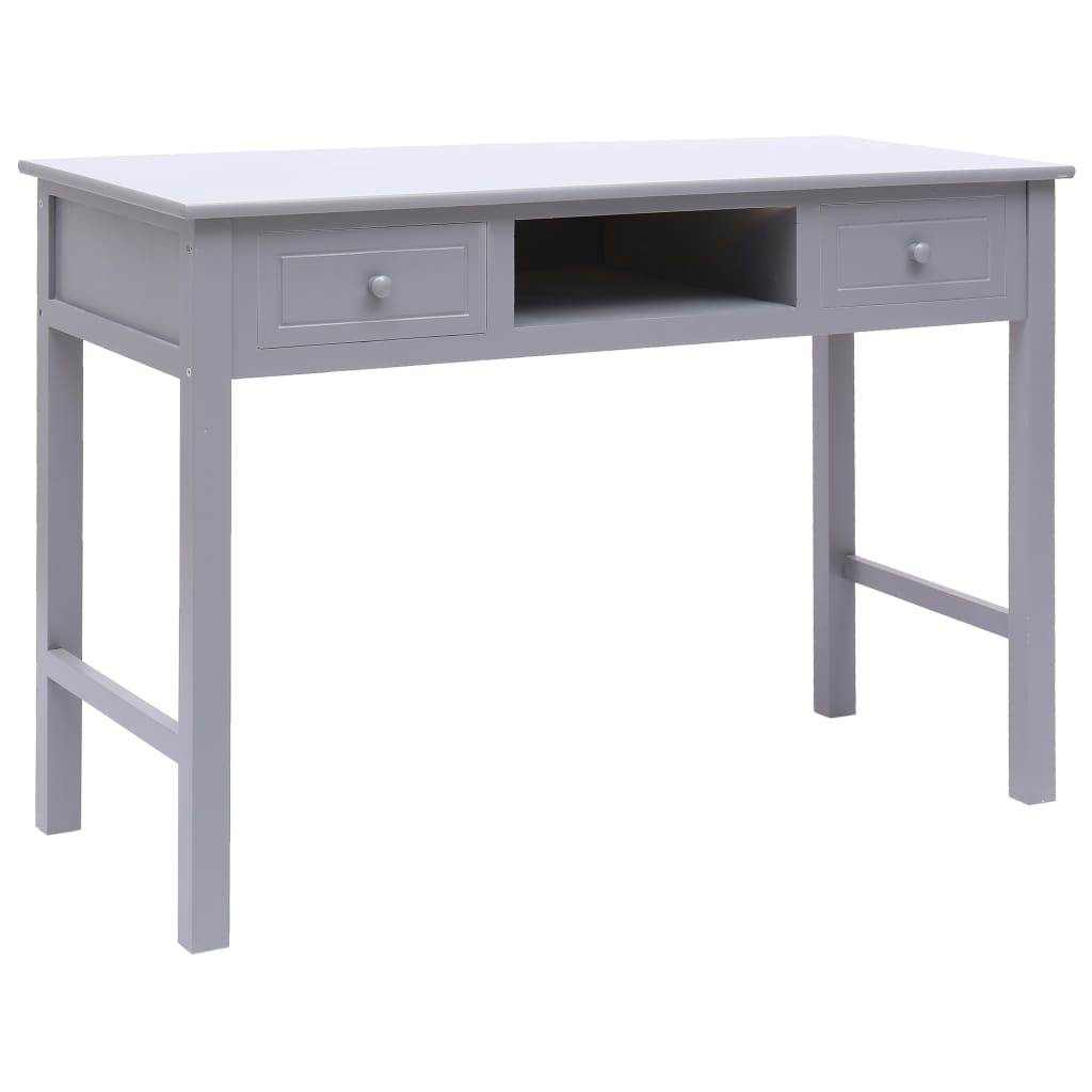 Kirjoituspöytä harmaa 110x45x76 cm puinen - Sisustajankoti.fi