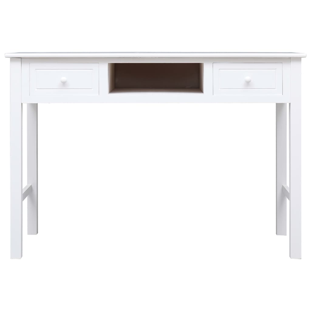 Kirjoituspöytä valkoinen 110x45x76 cm puinen - Sisustajankoti.fi