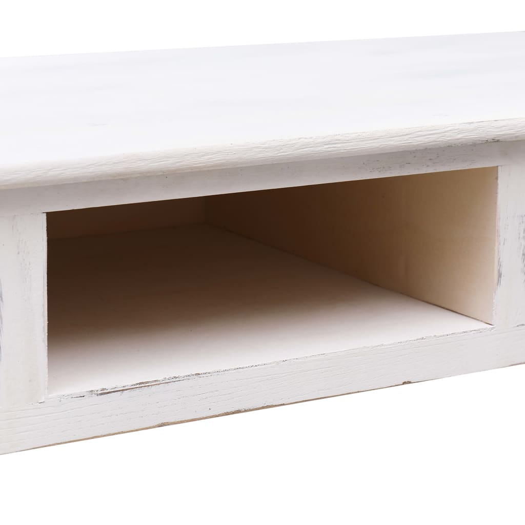 Sivupöytä antiikinvalkoinen 110x45x76 cm puu - Sisustajankoti.fi