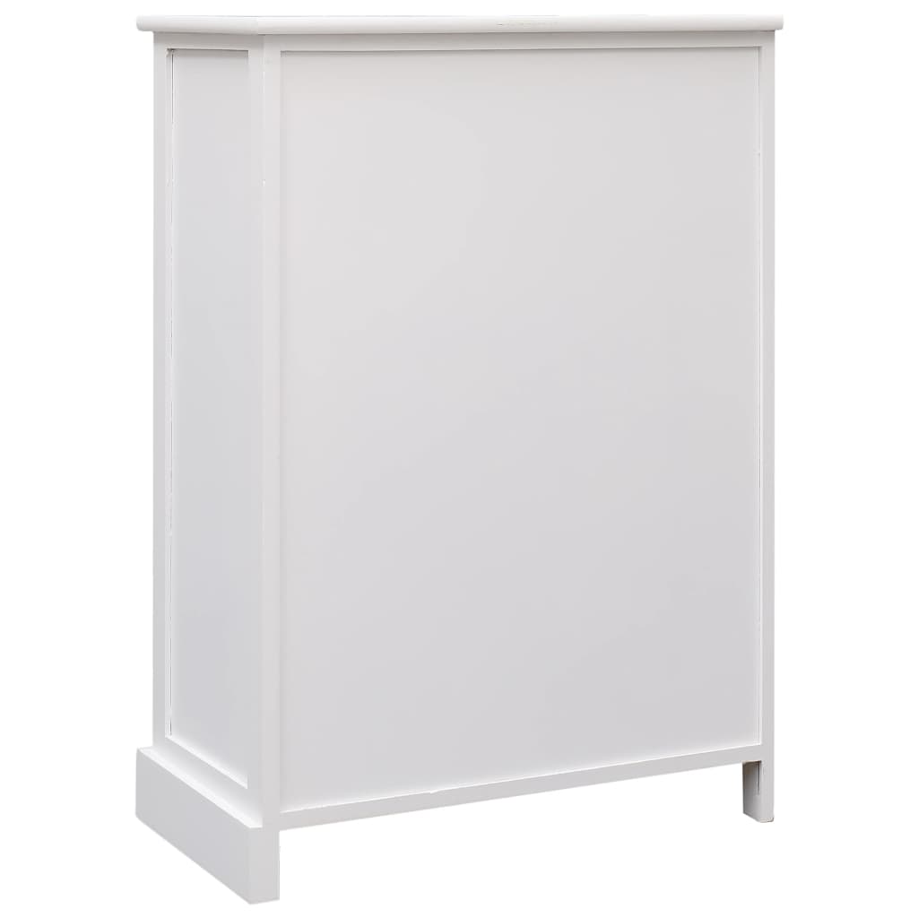 Senkki 10 vetolaatikolla valkoinen 113x30x79 cm puu - Sisustajankoti.fi