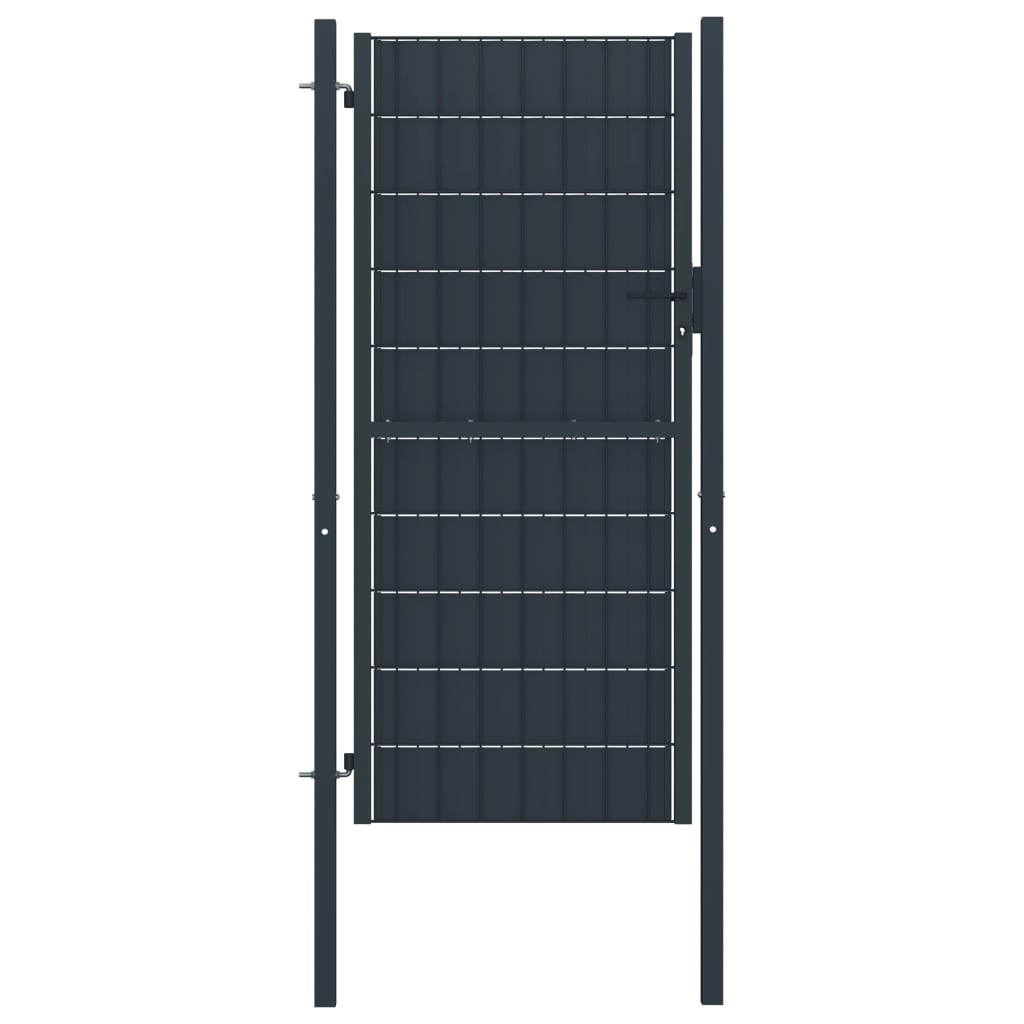 Pihaportti PVC ja teräs 100x164 cm antrasiitti - Sisustajankoti.fi