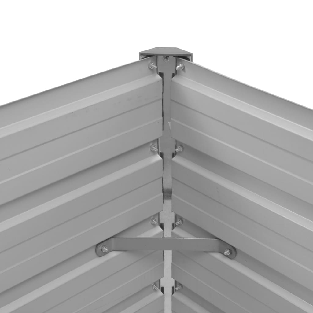 Korotettu kukkalaatikko ruskea 100x40x45 cm galvanoitu teräs - Sisustajankoti.fi