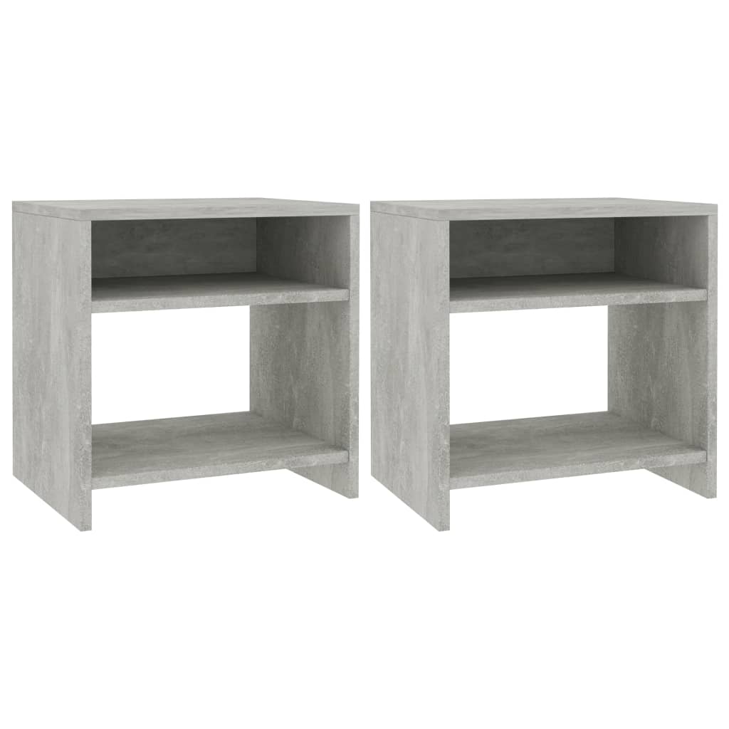 Yöpöydät 2kp betoninharmaa 40x30x40 cm - Sisustajankoti.fi