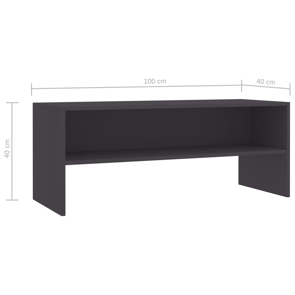 TV-taso harmaa 100x40x40 cm - Sisustajankoti.fi