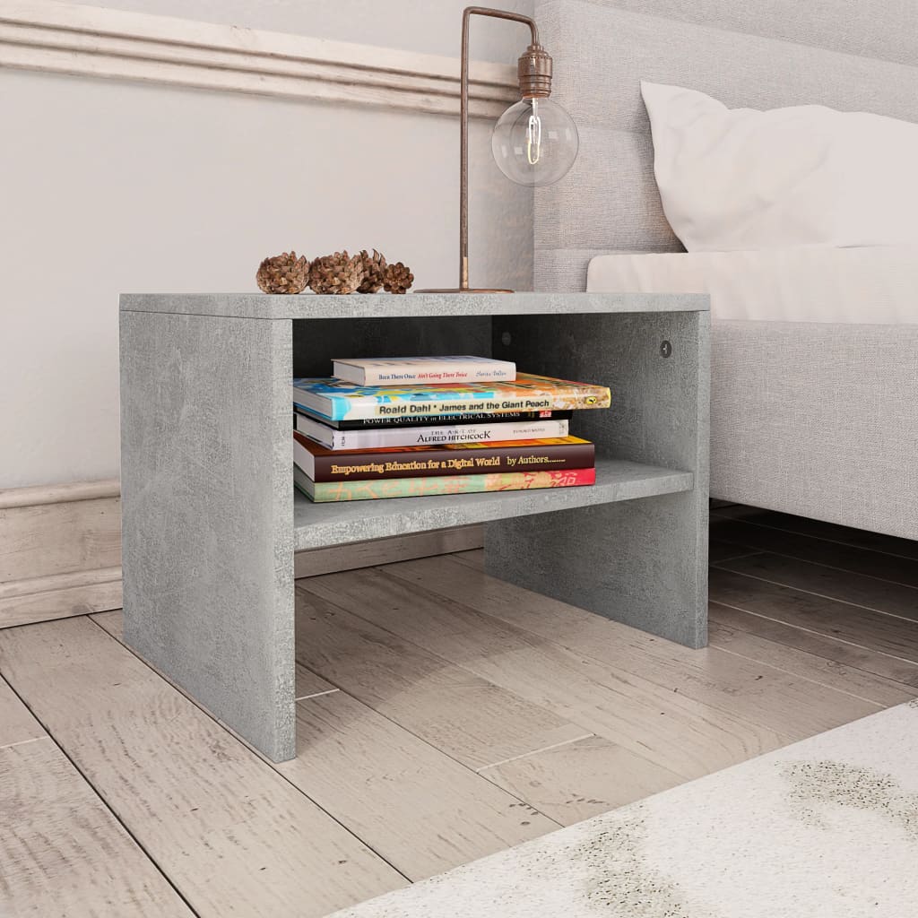 Yöpöydät 2kpl betoninharmaa 40x30x30 cm - Sisustajankoti.fi