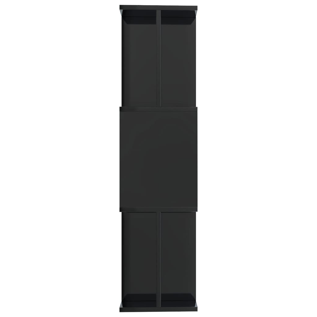 Kirjahylly/tilanjakaja korkeakiilto musta 80x24x96cm - Sisustajankoti.fi
