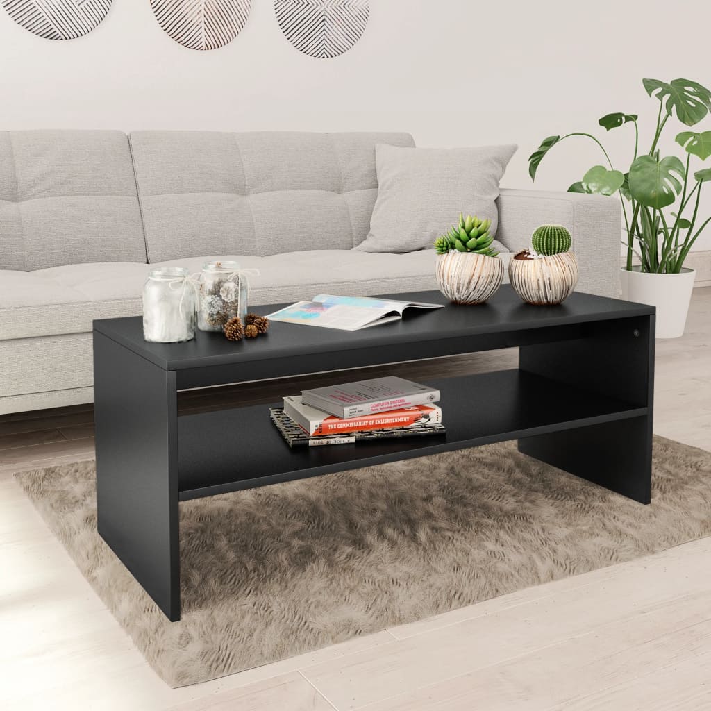 Sohvapöytä musta 100x40x40 cm - Sisustajankoti.fi