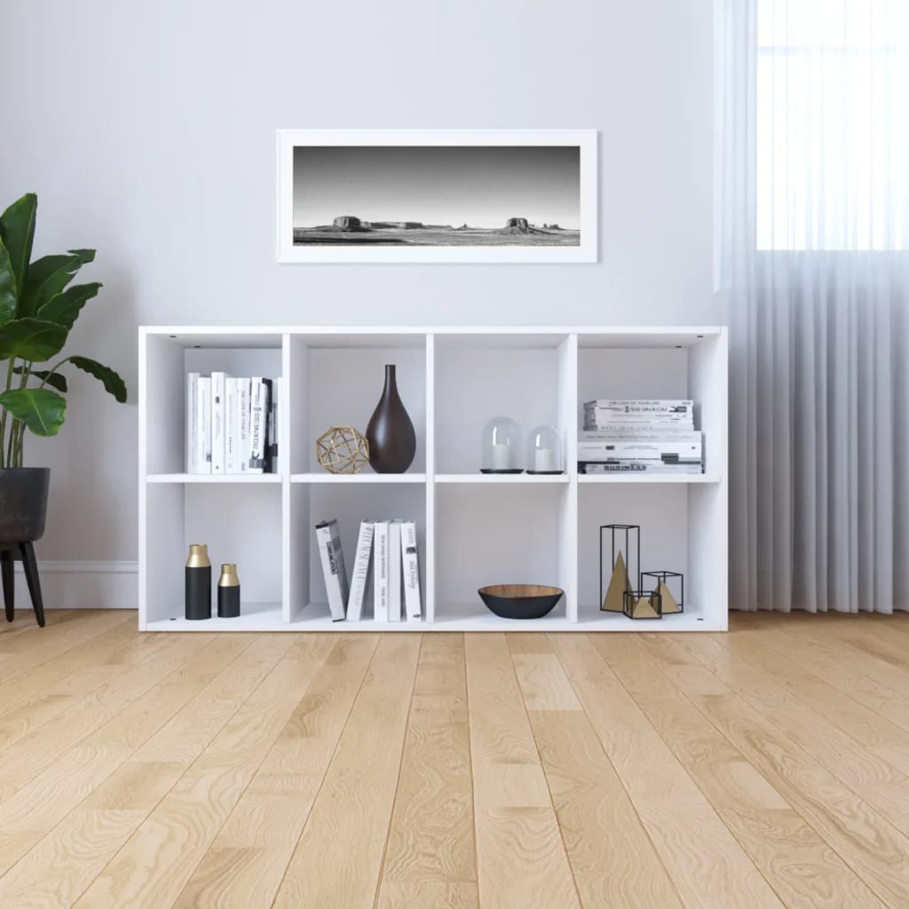 Kirjahylly/senkki valkoinen 66x30x130 cm - Sisustajankoti.fi