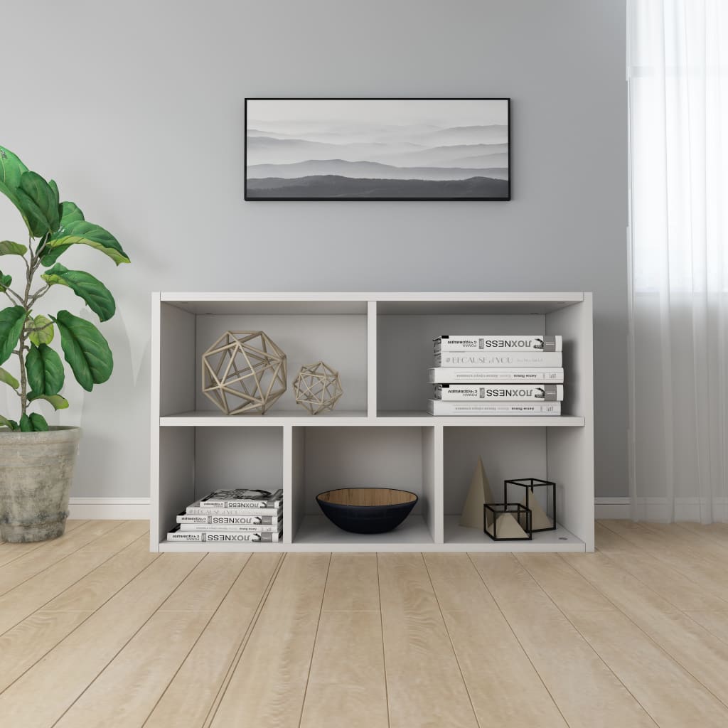 Kirjahylly/senkki valkoinen 50x25x80 cm - Sisustajankoti.fi
