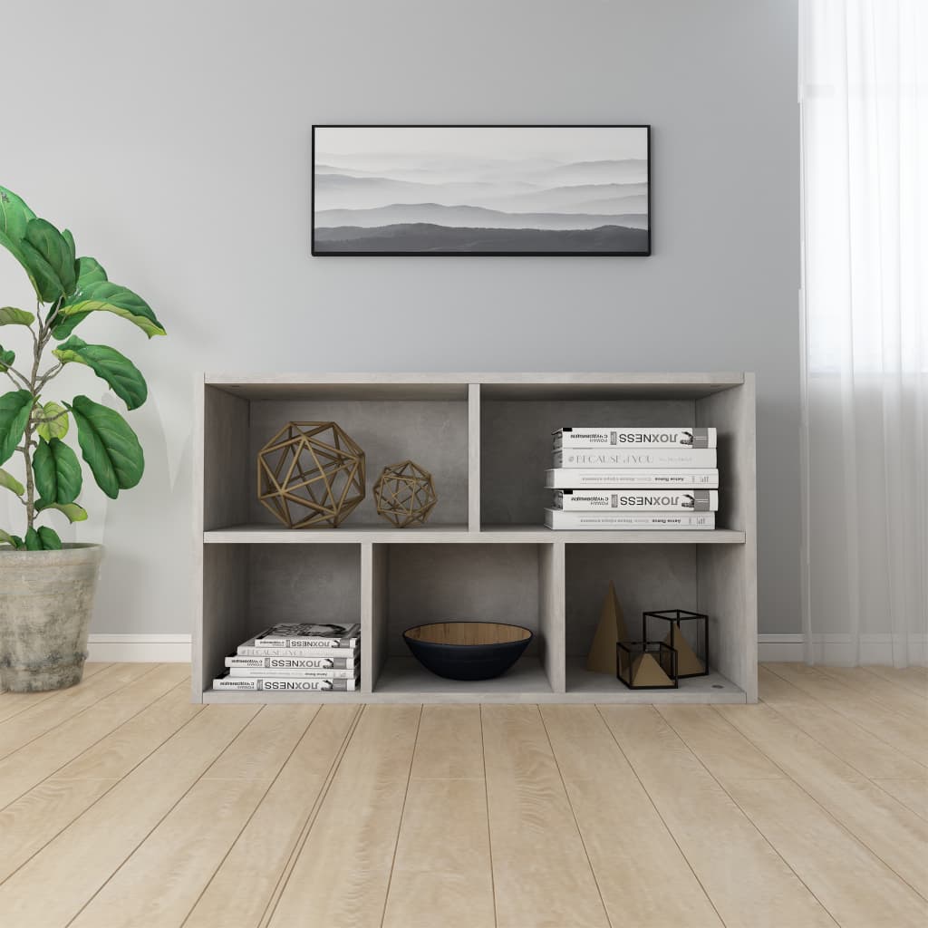 Kirjahylly/senkki betoninharmaa 50x25x80 cm - Sisustajankoti.fi