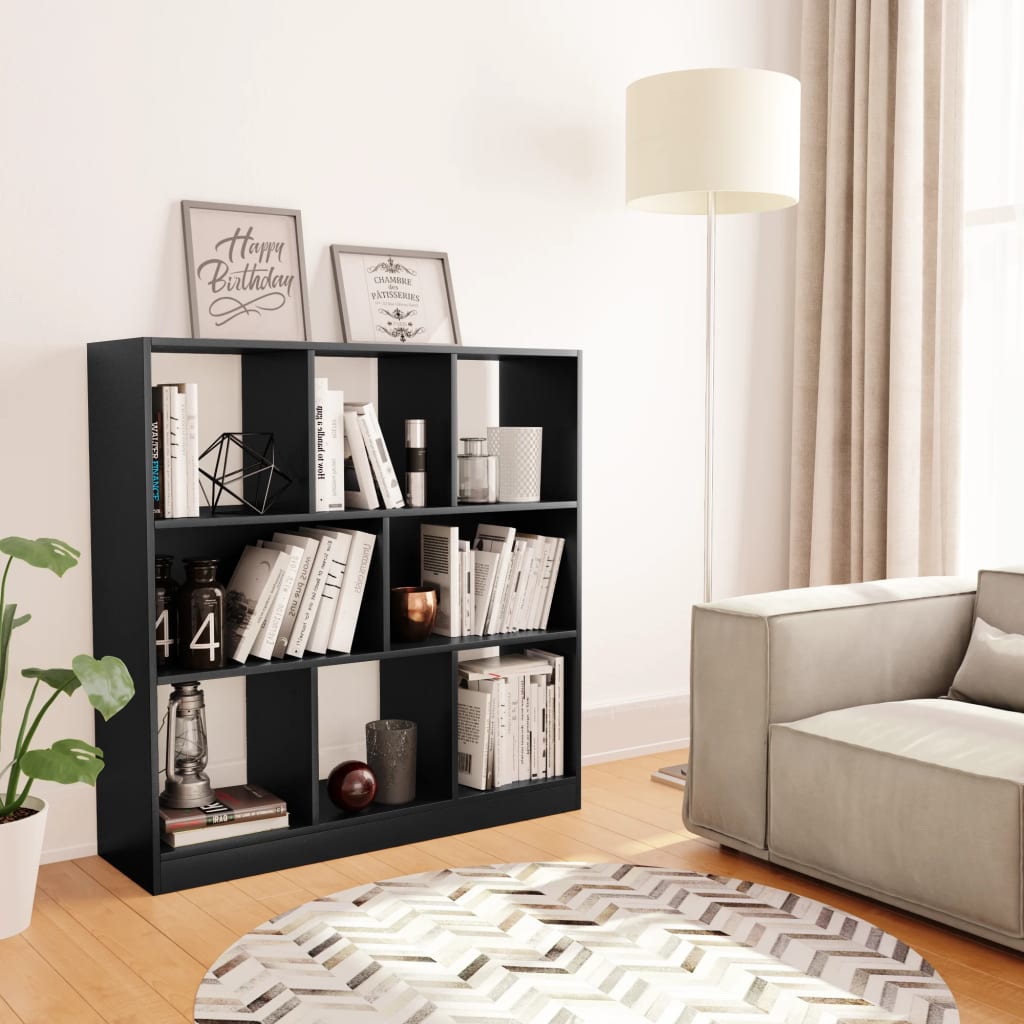 Kirjahylly musta 97,5x29,5x100 cm - Sisustajankoti.fi