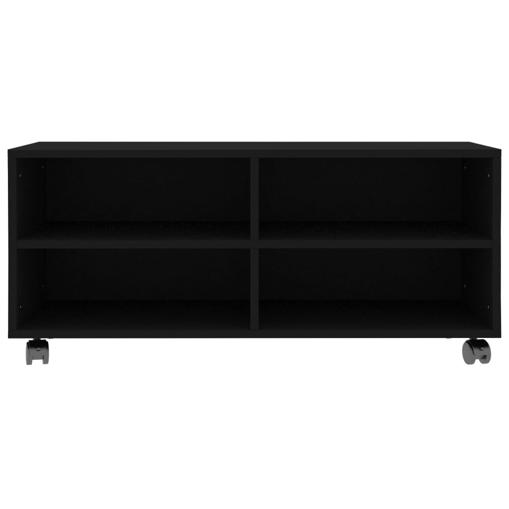 TV-taso rullapyörillä musta 90x35x35 cm - Sisustajankoti.fi