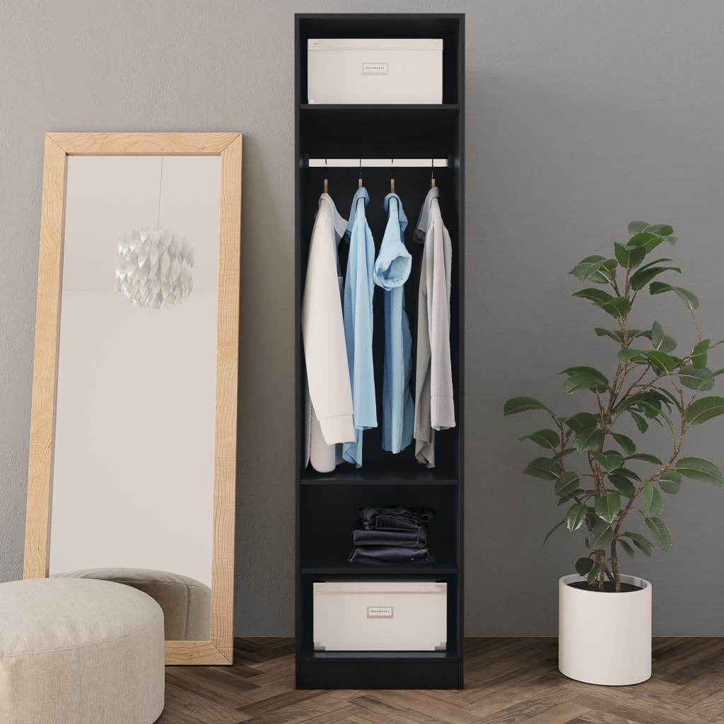 Vaatekaappi musta 50x50x200 cm - Sisustajankoti.fi