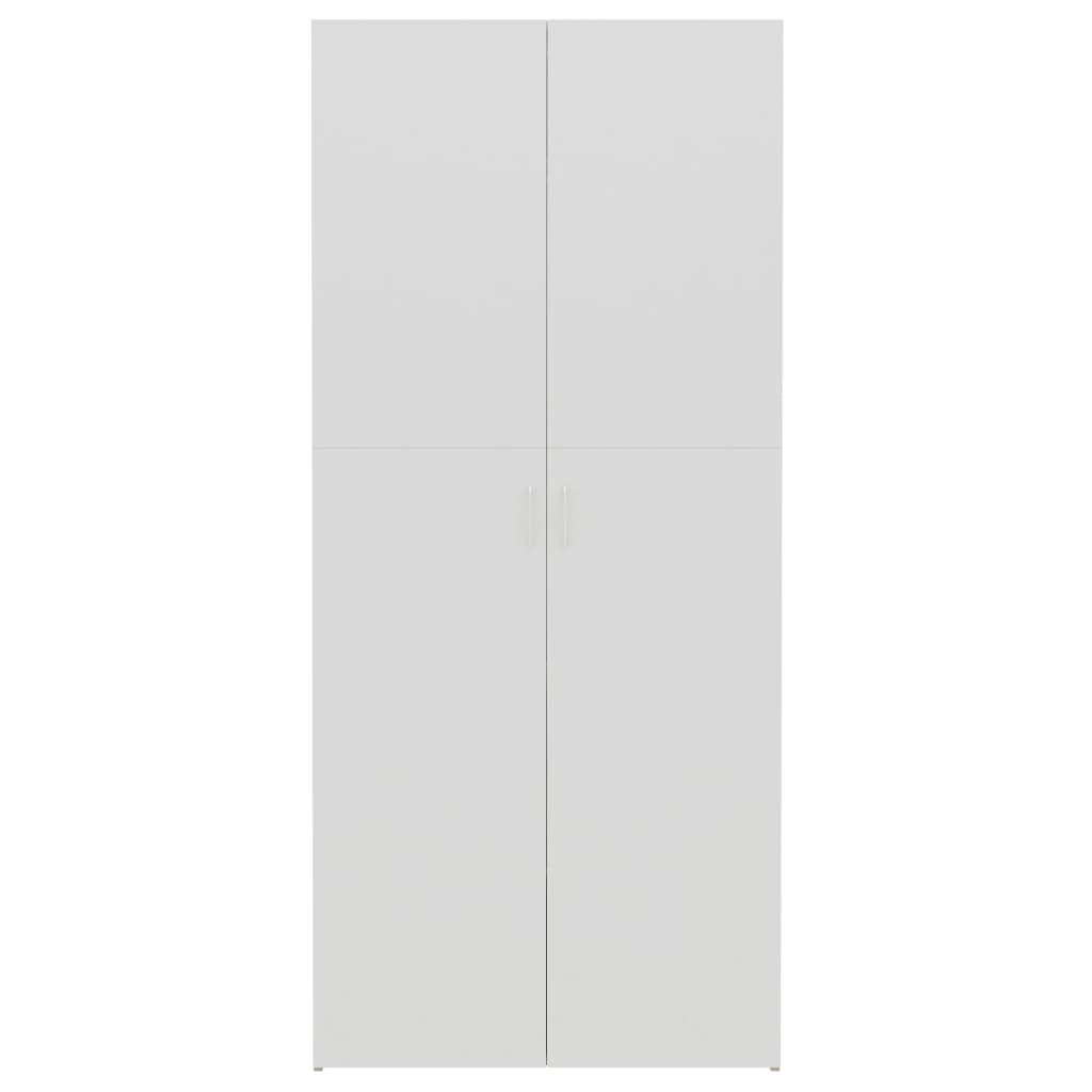 Kenkäkaappi valkoinen ja tammi 80x35,5x180 cm - Sisustajankoti.fi