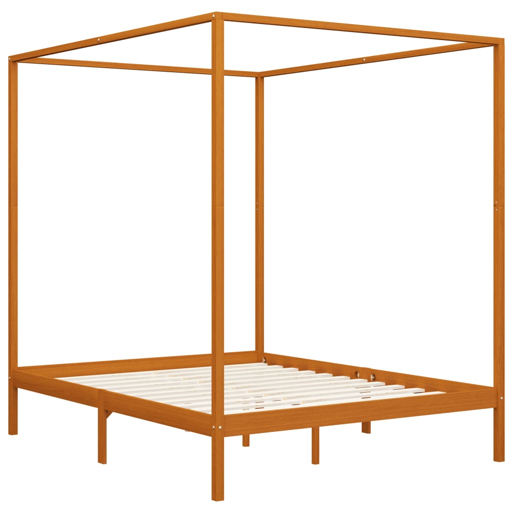 Pylvässänky hunajanruskea täysi mänty 160x200 cm - Sisustajankoti.fi