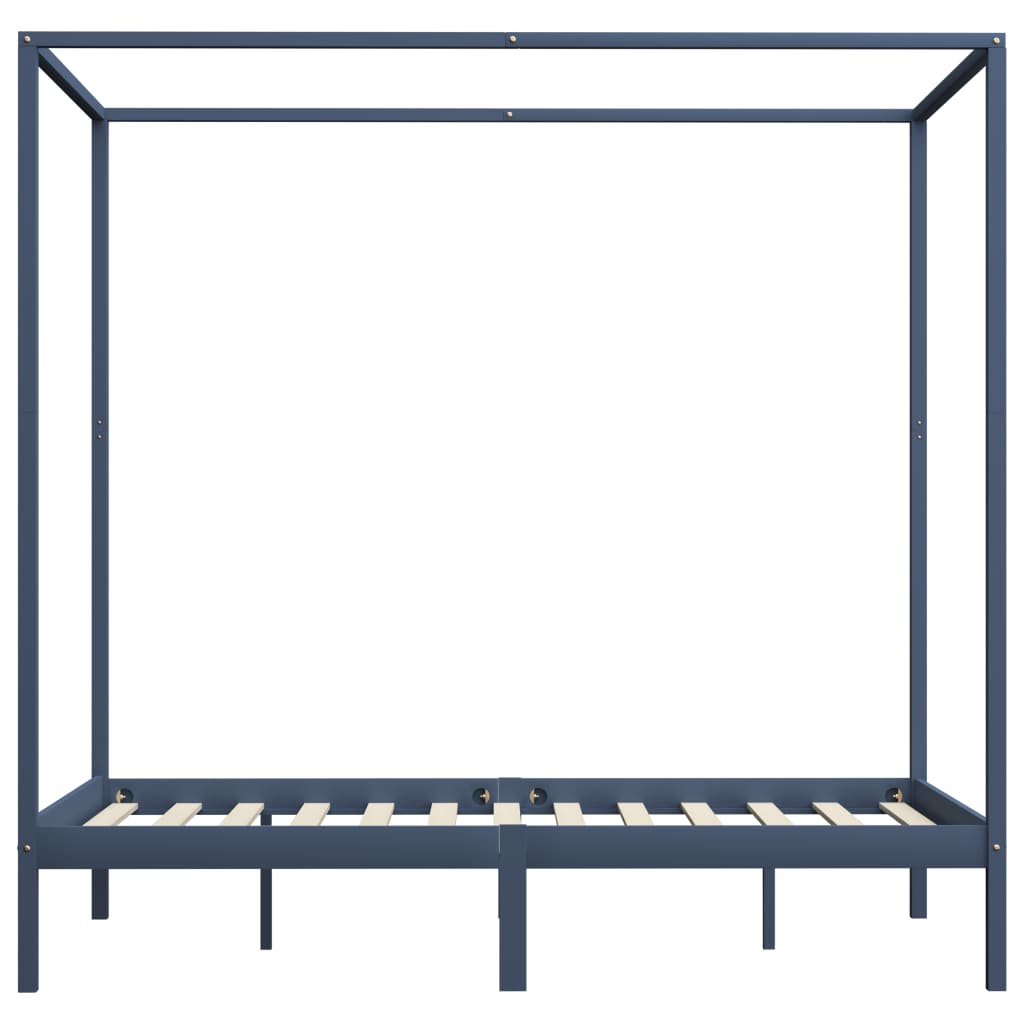 Pylvässänky harmaa täysi mänty 120x200 cm - Sisustajankoti.fi