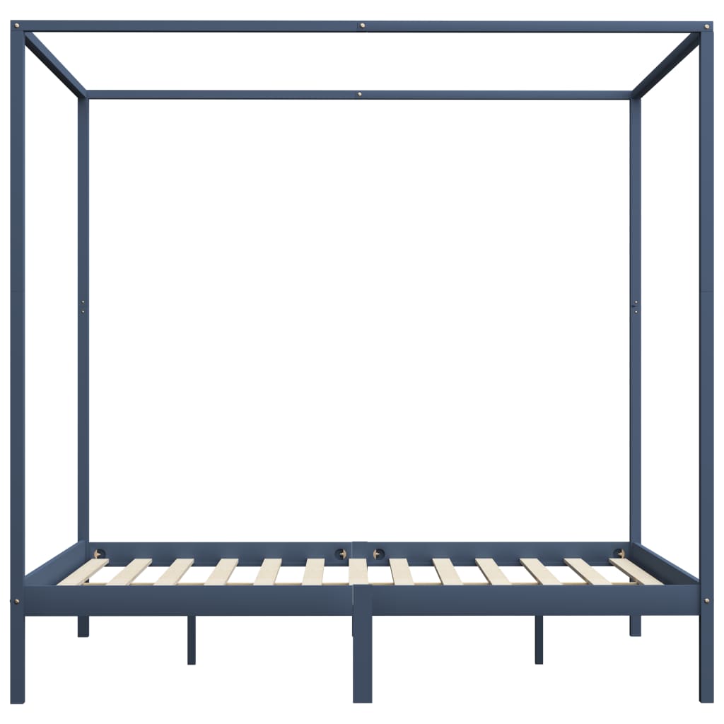 Pylvässänky harmaa täysi mänty 160x200 cm - Sisustajankoti.fi
