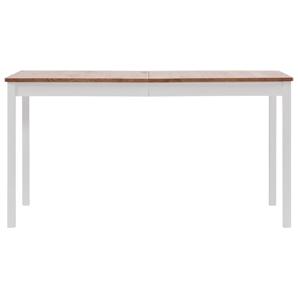 Ruokapöytä valkoinen ja ruskea 140x70x73 cm mänty - Sisustajankoti.fi
