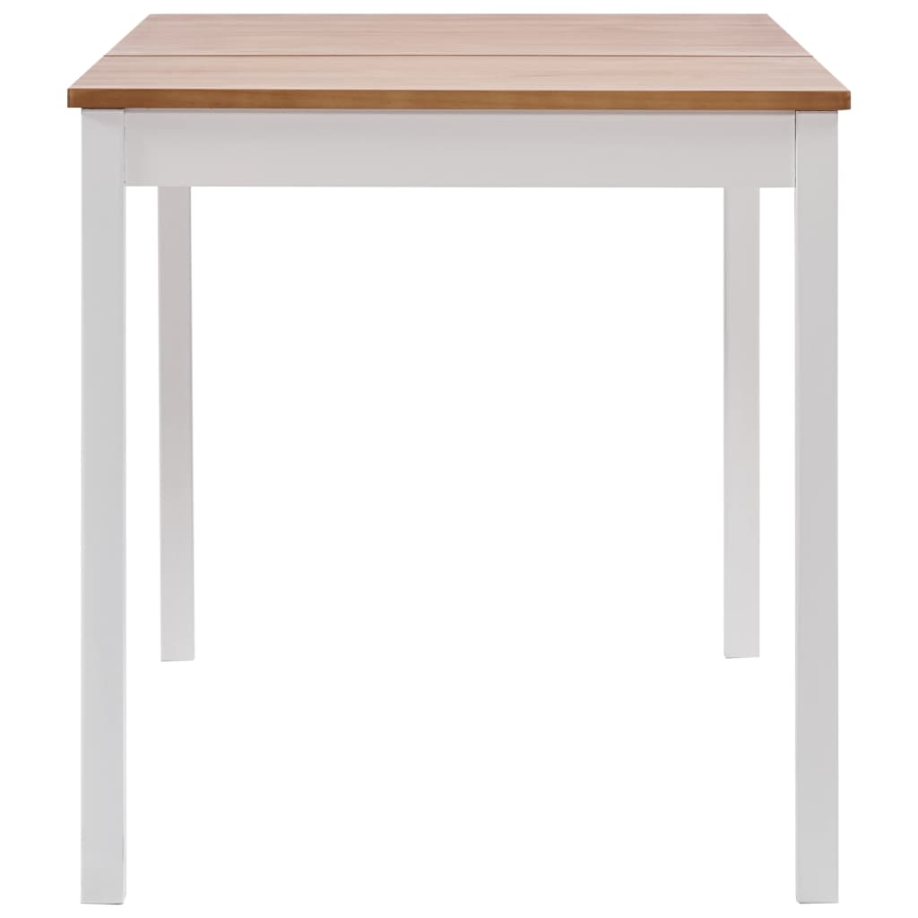 Ruokapöytä valkoinen ja ruskea 140x70x73 cm mänty - Sisustajankoti.fi