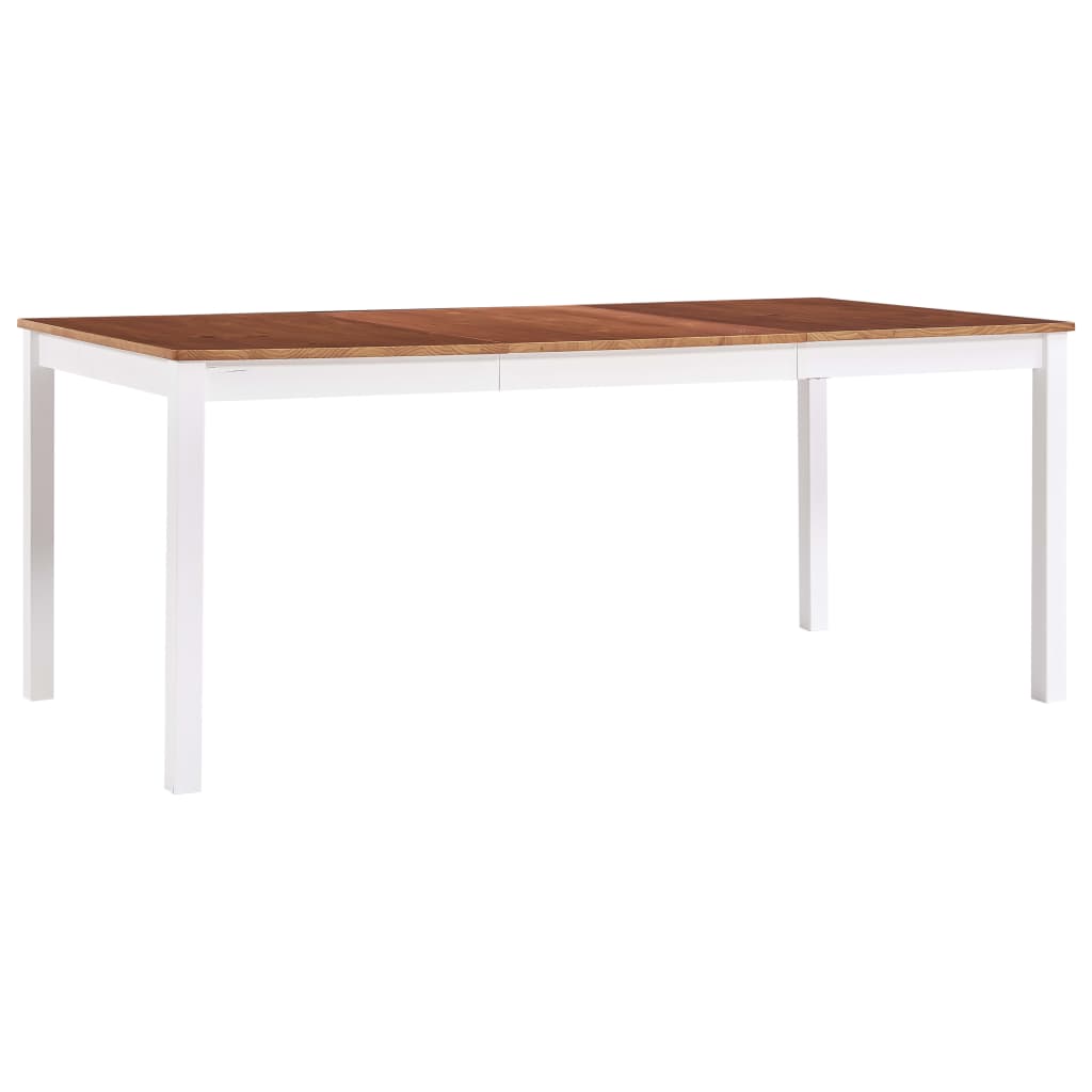 Ruokapöytä valkoinen ja ruskea 180x90x73 cm mänty - Sisustajankoti.fi
