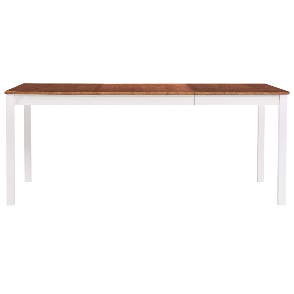 Ruokapöytä valkoinen ja ruskea 180x90x73 cm mänty - Sisustajankoti.fi