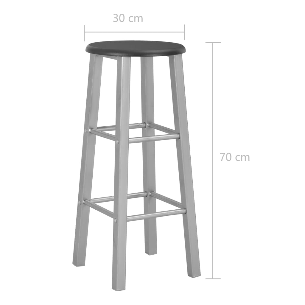 Baarijakkarat 2 kpl hopea MDF - Sisustajankoti.fi
