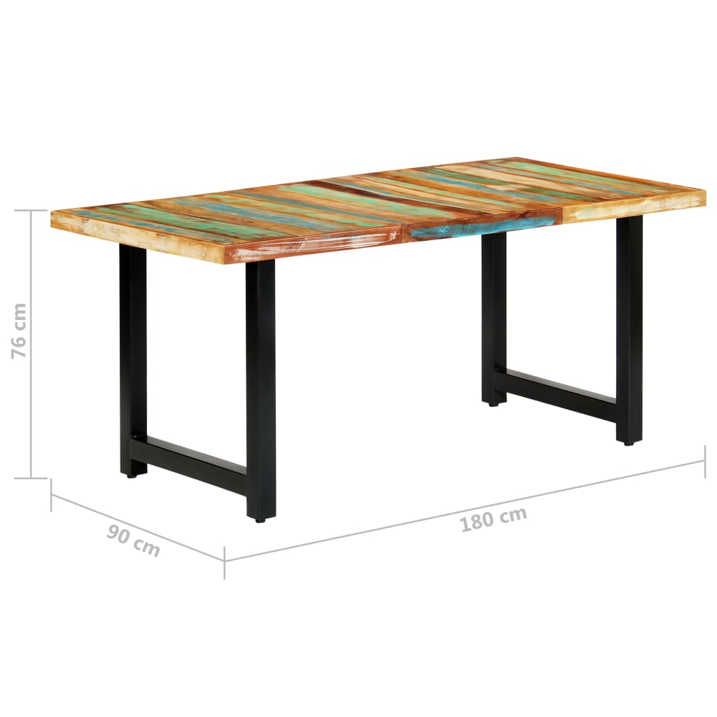 Ruokapöytä 180x90x76 cm kierrätetty puu - Sisustajankoti.fi