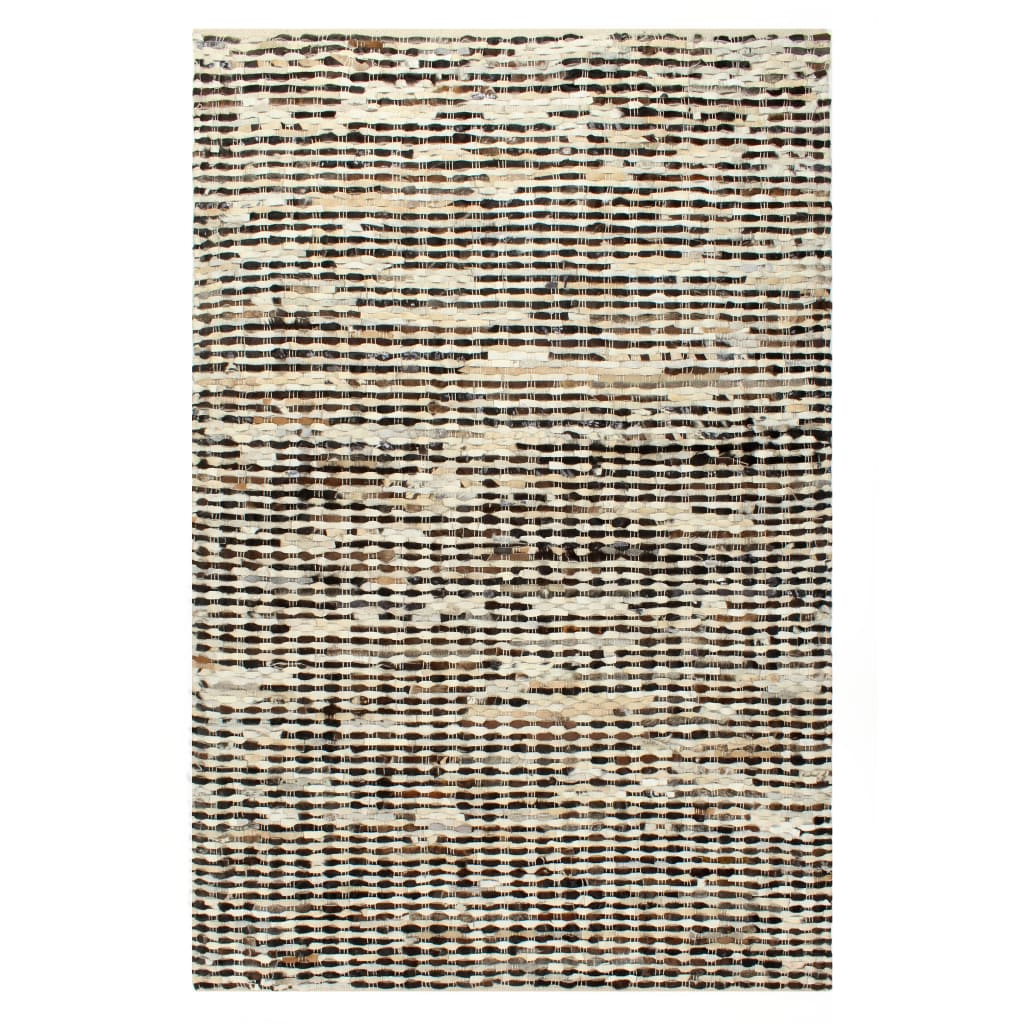 Matto aito karvapeitteinen nahka 80x150 cm mustavalkoinen - Sisustajankoti.fi