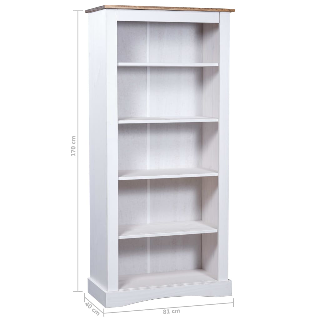 Kirjahylly 5 tasoa Meksikon mänty Corona-sarja 81x29x170 cm - Sisustajankoti.fi