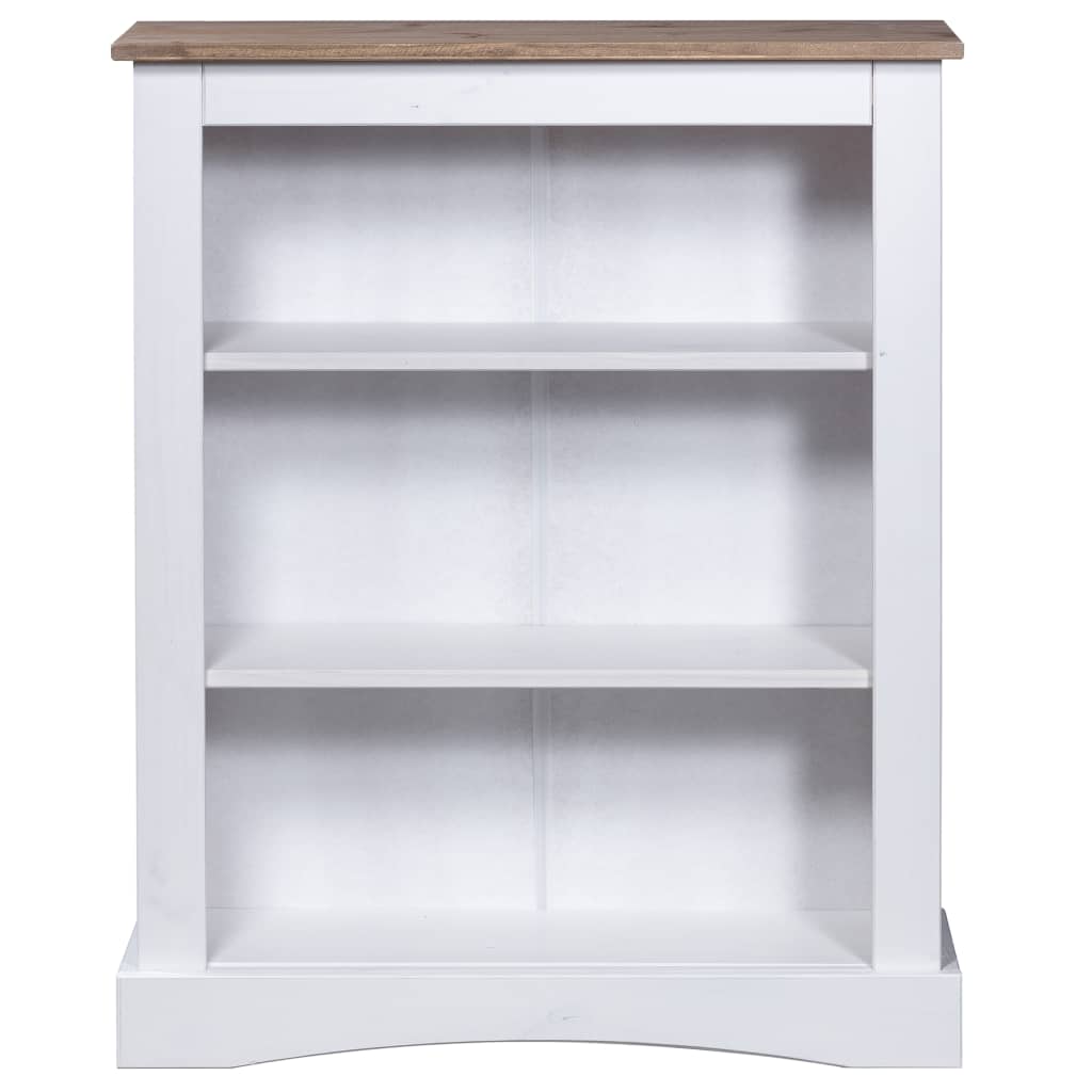 Kirjahylly 3 tasoa Meksikon mänty Corona valkoinen 81x29x100 cm - Sisustajankoti.fi