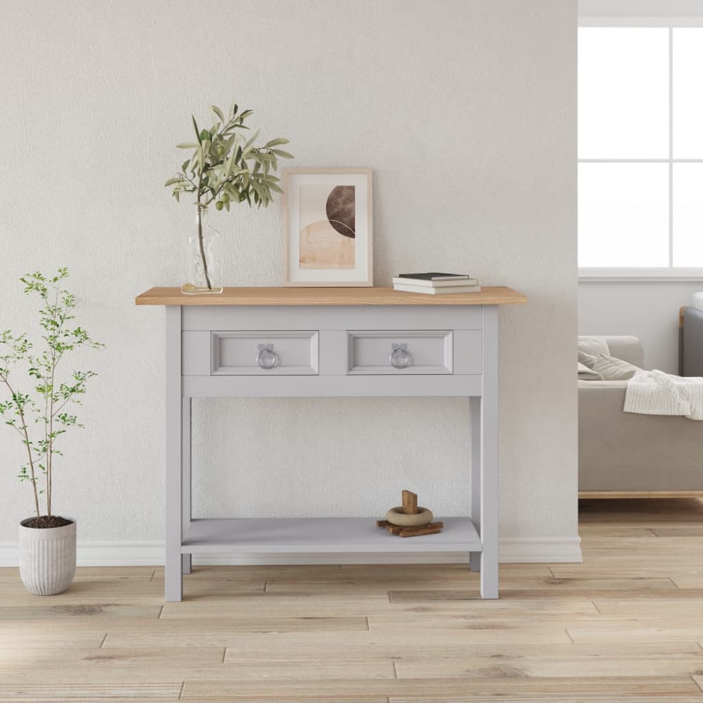 Sivupöytä Meksikon mänty Corona-sarja harmaa 90x34,5x73 cm - Sisustajankoti.fi