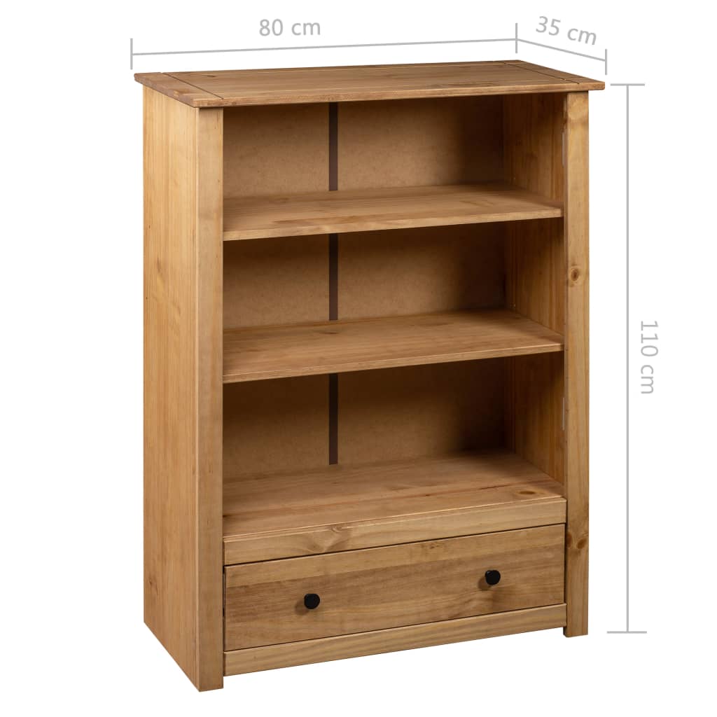 Kirjahylly 80x35x110 cm täysi mänty Panama-sarja - Sisustajankoti.fi