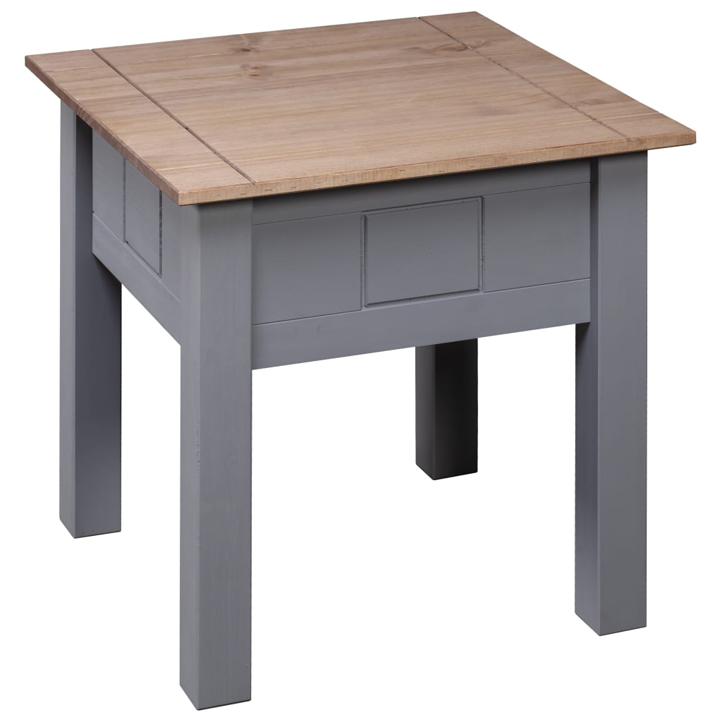 Yöpöytä harmaa 50,5x50,5x52,5 cm täysi mänty Panama-sarja - Sisustajankoti.fi