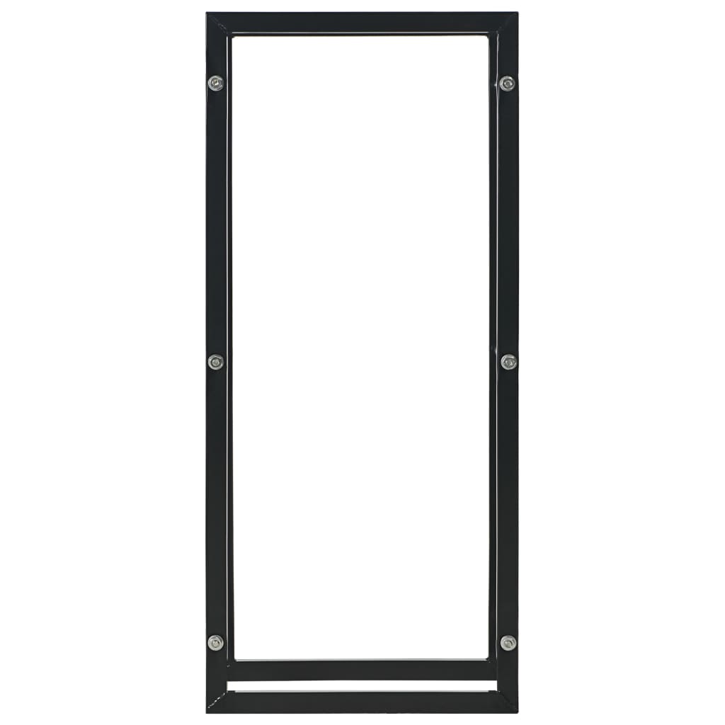 Polttopuuteline musta 44x20x100 cm teräs - Sisustajankoti.fi
