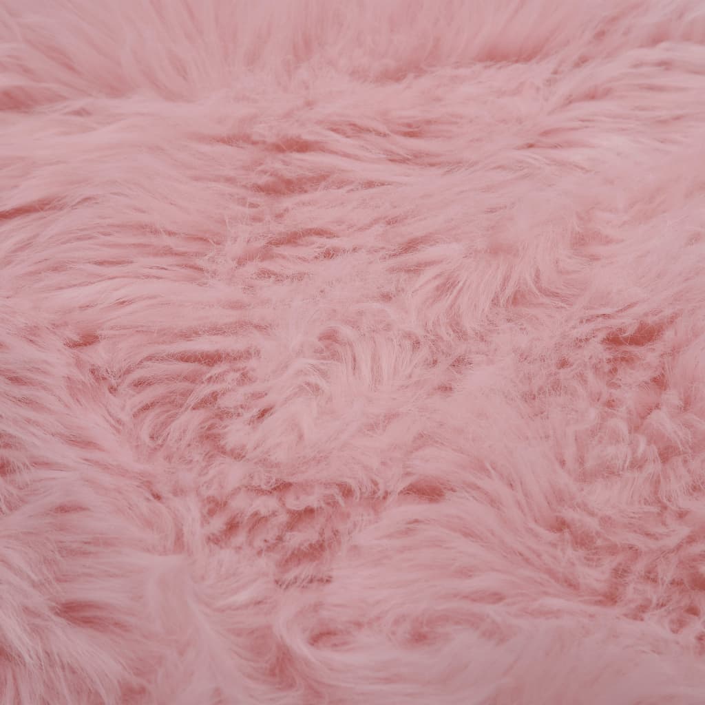 Matto 60x90 cm keinotekoinen lampaannahka pinkki - Sisustajankoti.fi