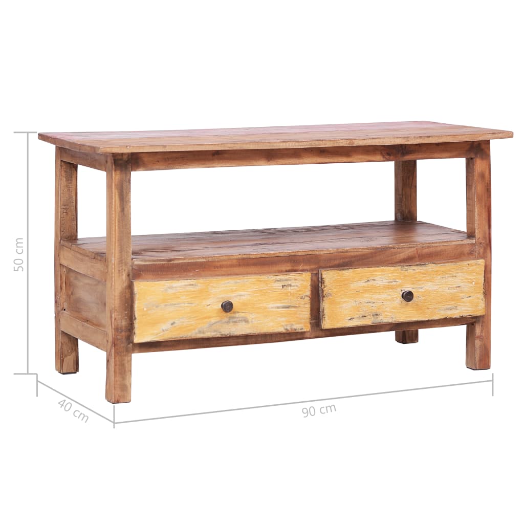 TV-taso 90x40x50 cm täysi kierrätetty puu - Sisustajankoti.fi