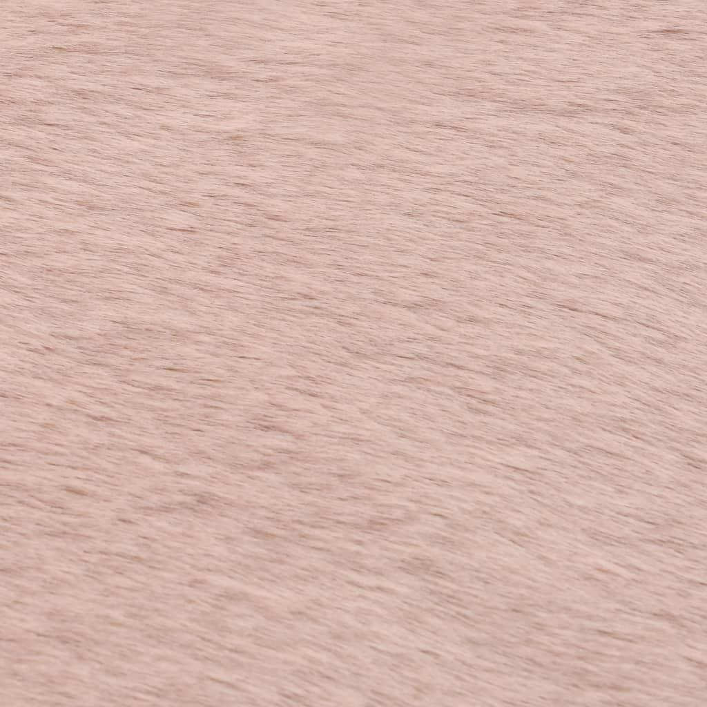 Matto 160x230 cm jäniksen tekonahka vanha pinkki - Sisustajankoti.fi