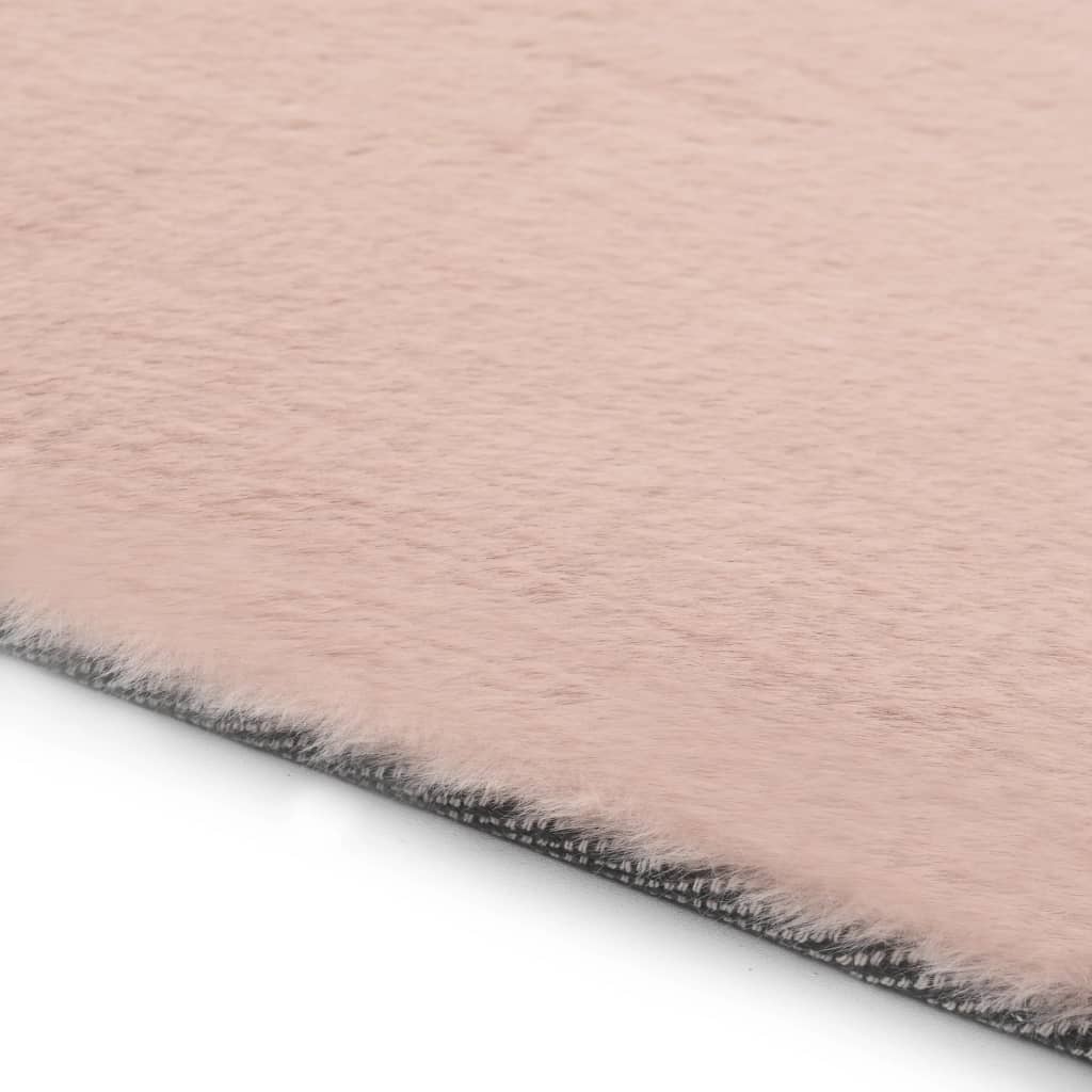 Matto 160x230 cm jäniksen tekonahka vanha pinkki - Sisustajankoti.fi