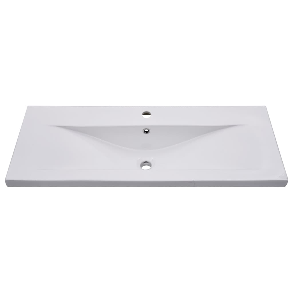 Sisäänrakennettu pesuallas 101x39,5x18,5cm keraaminen valkoinen - Sisustajankoti.fi