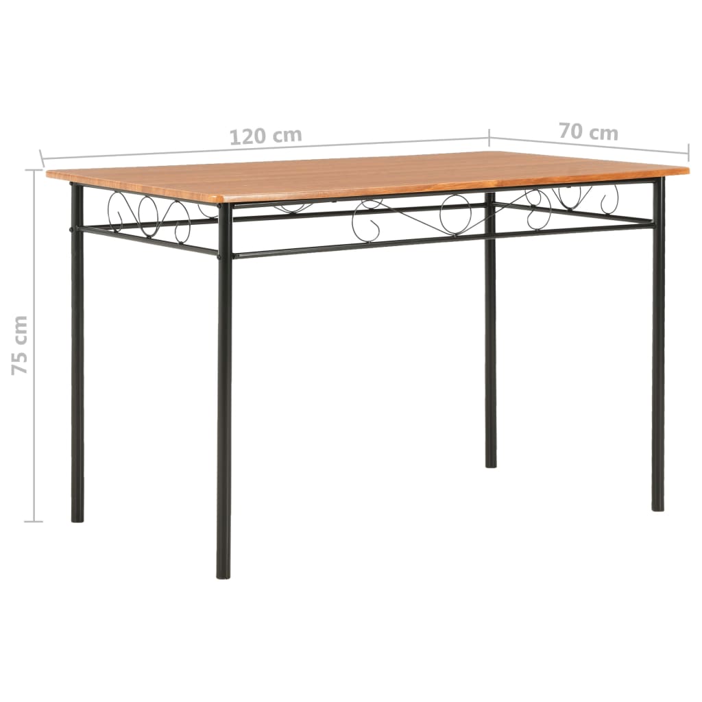 Ruokapöytä ruskea 120x70x75 cm - Sisustajankoti.fi