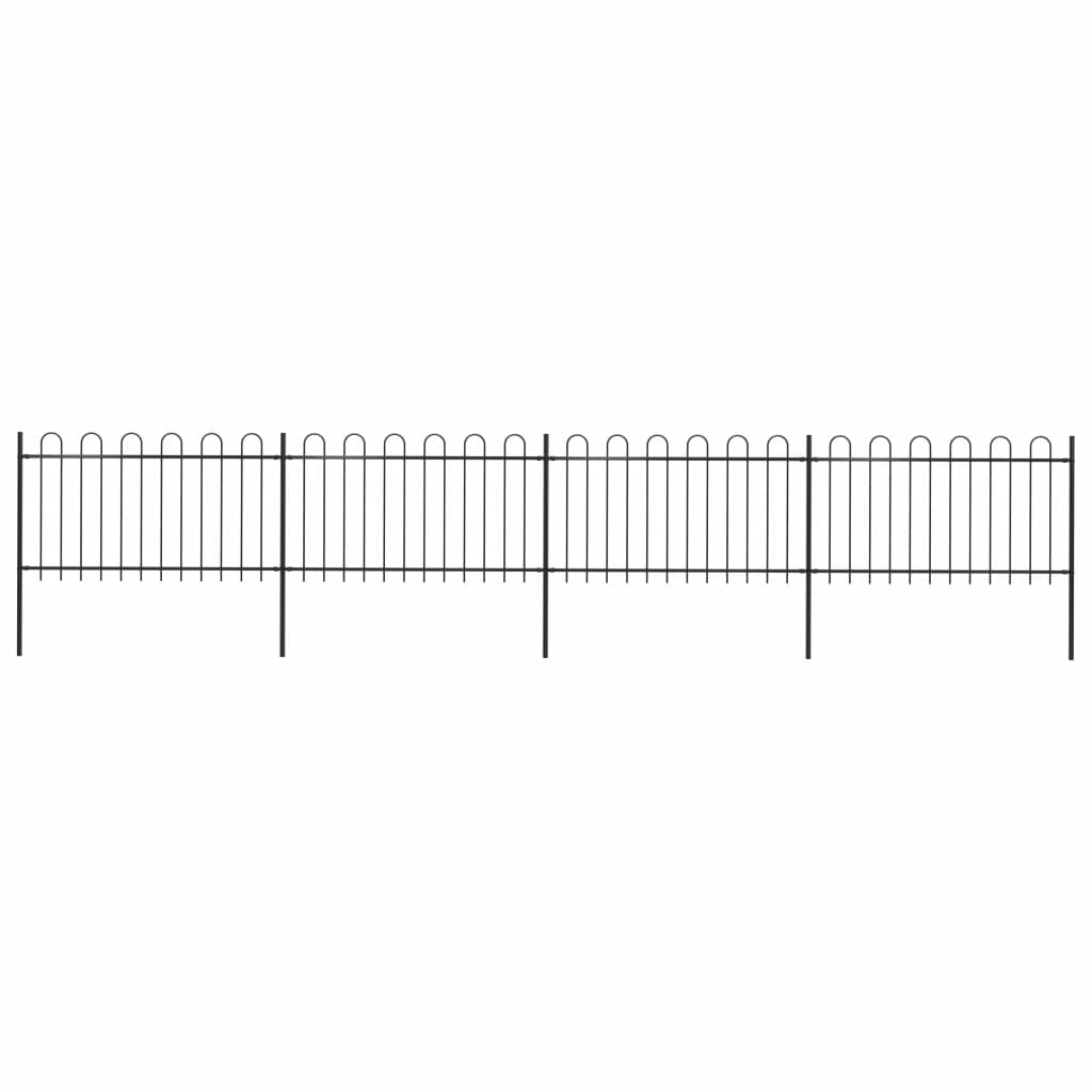 Puutarha-aita kaarikärjillä 6,8x1 m teräs musta - Sisustajankoti.fi