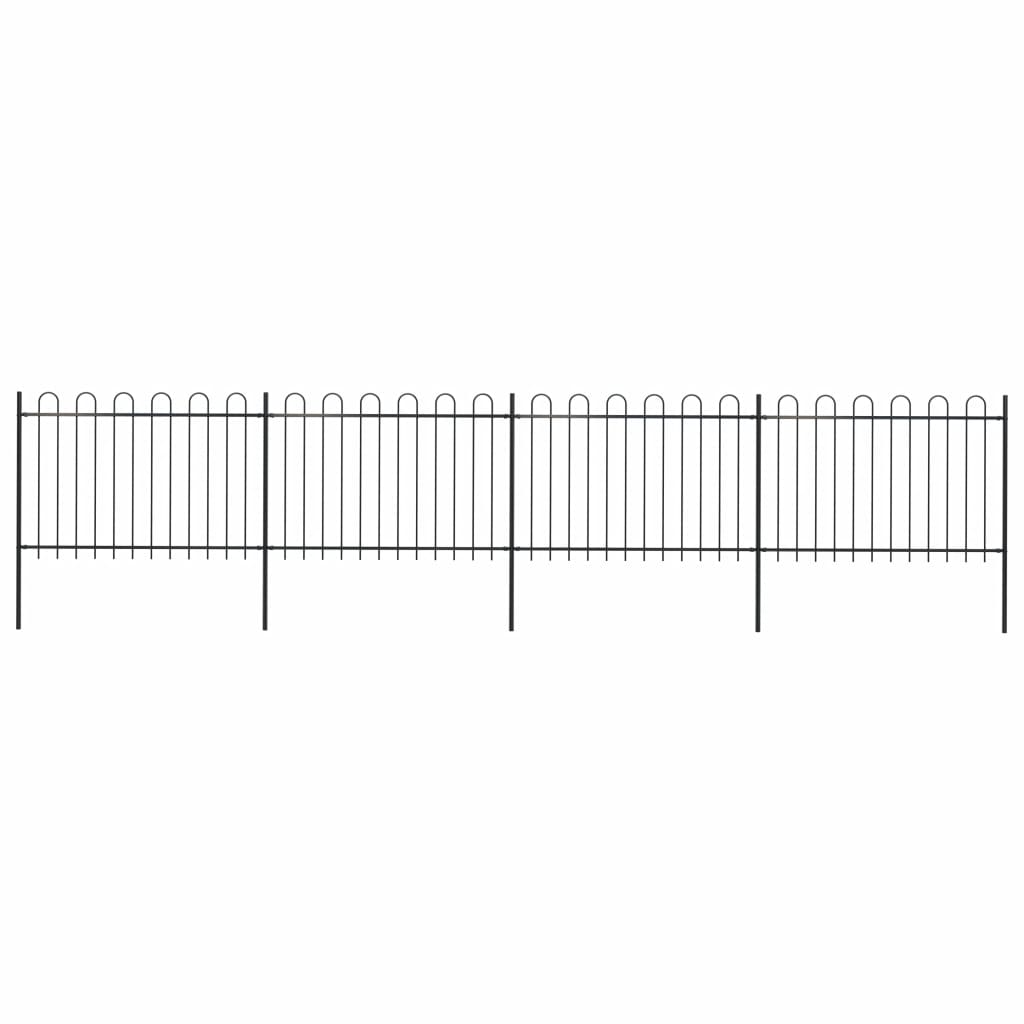Puutarha-aita kaarikärjillä 6,8x1,2 m teräs musta - Sisustajankoti.fi