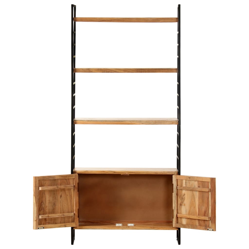 Kirjahylly 4 tasoa 80x30x180 cm täysi akaasiapuu - Sisustajankoti.fi