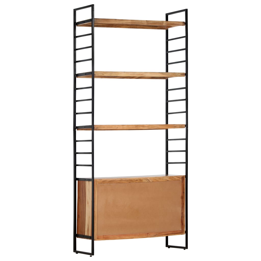 Kirjahylly 4 tasoa 80x30x180 cm täysi akaasiapuu - Sisustajankoti.fi